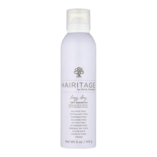 Hairitage Lazy Day Dry Shampoo - Oil Absorbing - Translucent + Refreshing - Reduces Odors - Adds Texture + Volume - Clean Look + Smell - For All Hair Types and Colors - 5oz