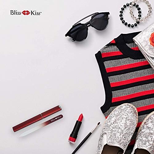 Bliss Kiss Simply Crystal Nail File - Large - Czech Glass - with case and Sleeve