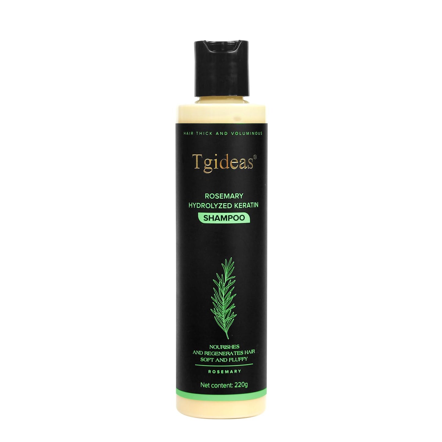Tgideas Organic Rosemary Hair Growth Shampoo for Women and Men-Natural Thickening & Strengthening Shampoo with Hydrolyzed Keratin for Thinning Hair & Hair Loss 7.4 fl.oz