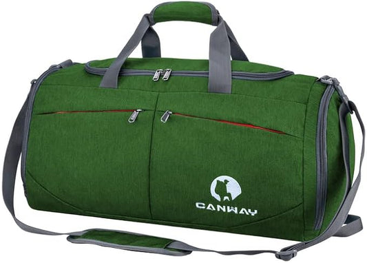 Canway Sports Gym Bag, Travel Duffel bag with Wet Pocket & Shoes Compartment for men women, 45L/40L, Lightweight