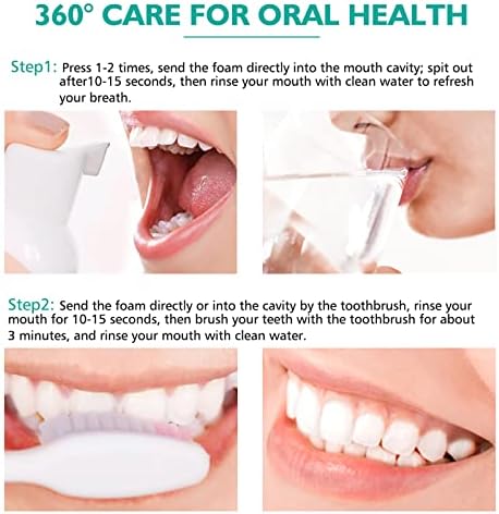 2PCS Foam Toothpaste, Whitening Baking Soda Toothpaste, Ultra-fine Mousse Foam Deeply Cleaning Gums, for Great Oral Care & Whitening Result Blueberry and Mint