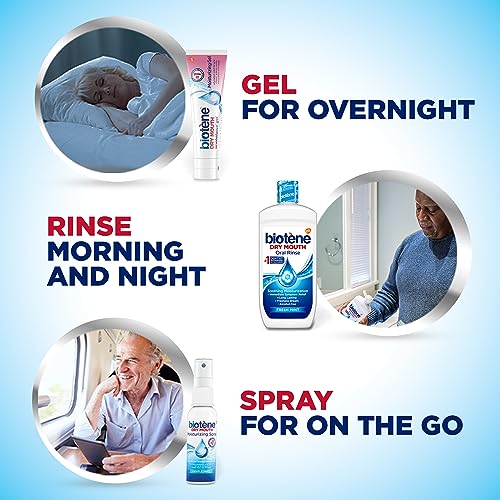 Biotene Dry Mouth Management Oral Rinse, Dry Mouth Spray and Moisturizing Gel - 1 Kit
