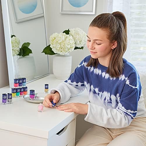 3C4G Celestial 12-Pack Nail Polish Tower for Girls & Teens - 12 Vibrant, Non-Toxic Colors - Safe & Fun Nail Polish Set for Kids Ages 8+ Perfect for Birthdays, Parties, & DIY Manicures Make It Real