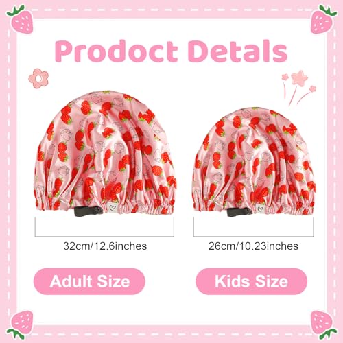 2 PCS Baby Bonnet Set,Satin Bonnet for Sleeping,Silk Bonnet for Kids and Women,Drawstring Adjustable Hair Bonnet for Women Girl Kids Toddler Sleeping Caps,2PCS(Pink)