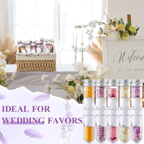 12 Pcs Aromatherapy Bath Salts Test Tube Bath Salts for Women Relaxing Spa Gifts Set for Wedding Birthday Baptism Party Favors(Mixed Scents,Floral)