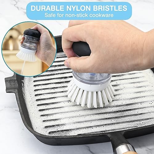 4 Pack Palm Brush Refills for OXO Soap Dispensing Palm Brush, Palm Brush Replacement Head