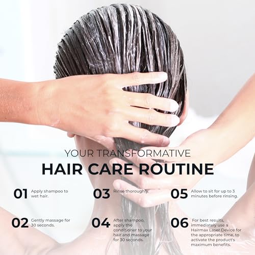 Hairmax Shampoo & Conditioner | Anti Thinning formula | Advanced Hair & Scalp Therapy for Thinning Hair | Cleanses, Hydrates & Strengthens | Sulfate & Paraben-Free | 10 fl oz each