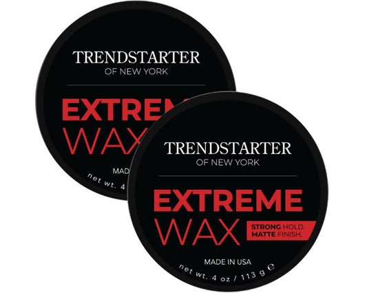 TRENDSTARTER - EXTREME (4oz) (PACK of 2) - Strong Matte Finish - Premium Water Based Flake-Free Styling Pomade for All Hair Types - All-Day Hold