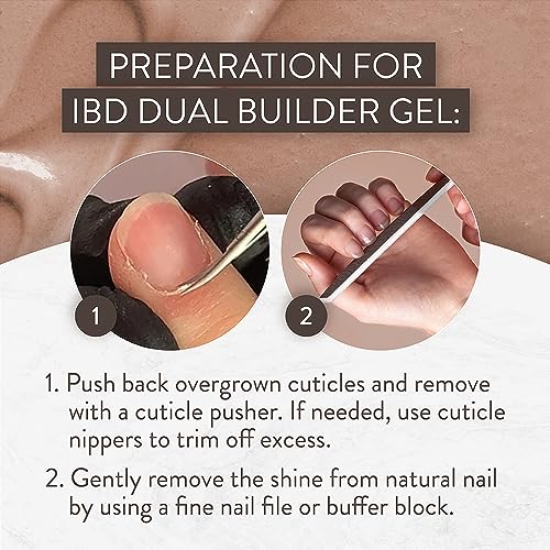ibd Dual Builder Gel in Barely Nude, Soft Gel/Adhesive, Easy Soak Off, 0.5 oz