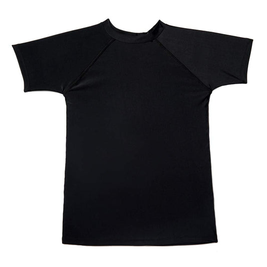 Bestry Boys' Short Sleeve Rashguard Swim Shirt Kids Toddle Swimwear Rash Guard UPF 50+ Sun Protection 2T Black