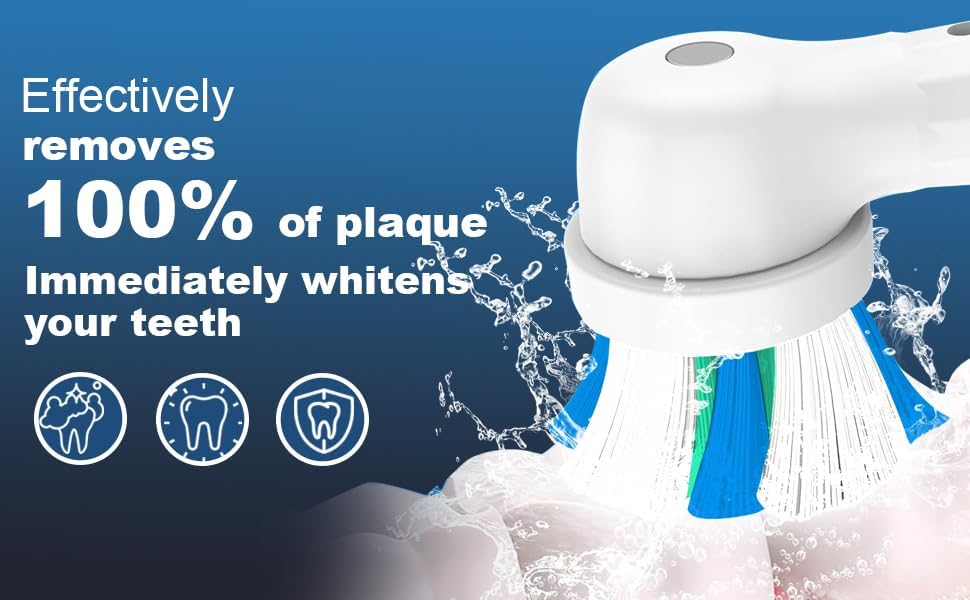 10PCS IO Replacement Heads Compatible with Oral B IO 2/3/4/5/6/7/8/9/10/Deep Clean Series Electric Toothbrush, Brush Heads Compatible with Oral B IO for Teeth Cleaning and Gum Protection (White)