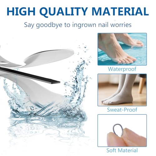 Ingrown Toenail Treatment, Titanium Alloy Ingrown Toenail Removal Kit for Repair Curved Nail, Ingrown Toenail Corrector Tool for Home Use