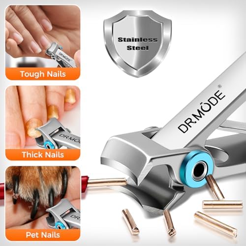 Heavy Duty Slanted Nail Clippers for Thick Nails - Wide Opening, Ultra Sharp Ingrown Toenail Clippers for Seniors