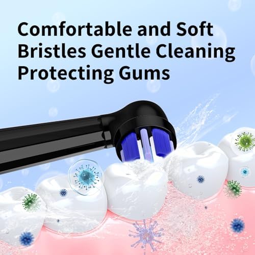 10 PCS iO Toothbrush Replacement Heads, Compatible with Oral B iO Toothbrush, Suitable for Oral B iO 3/4/5/6/7/8/9/10 Series Electric Toothbrushes, Black