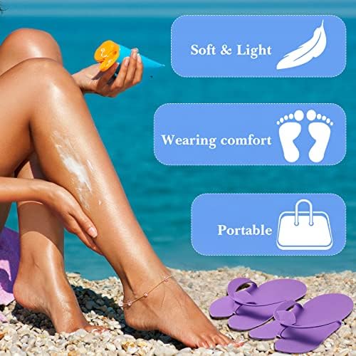 JaGely 90 Pairs Disposable Pedicure Slippers Bulk, Pedicure Flip Flops Disposable Anti Slip EVA Foam Spa Slippers Sandals for Guests Women Girls Kids Foot Bath Nail Salon Party Supplies