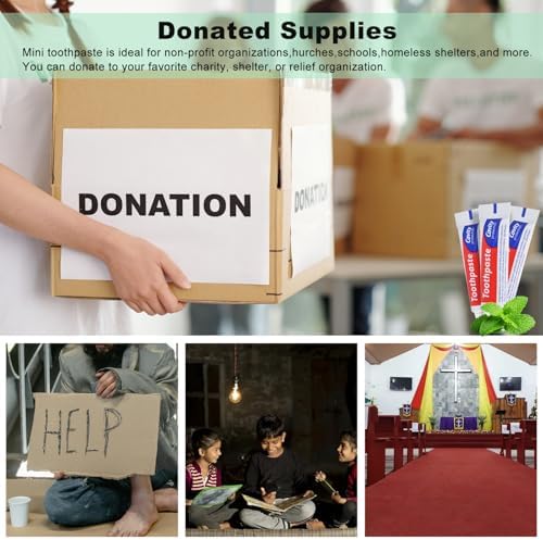 100 Tubes Bulk Travel Size Toothpaste,0.176 oz Extra Small Toothpastes Travel Size Bulk Mint Mini Disposable Toothpaste for Hotel,Guests,Homeless,Charity(Too Small, Only Good for Single Use)