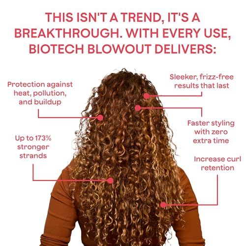 Biotech Blowout Leave-In Restorative Hair Mask, Heat Protectant & Strengthening Treatment for Frizz-Free Volume, Repairs & Shields Up to 450 F, 1.7 Fl Oz