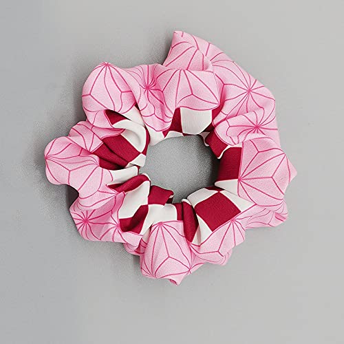 4 Pcs Anime Hair Scrunchies Hair Ties for Kids Adults, Elastic Ponytail Holder Bracelet Costumes, Cosplay Hair Accessories
