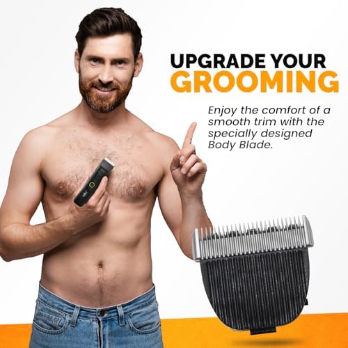 Body Blade Assembly Compatible with Brio Beardscape V2 & V1 Trimmers, Comfortable for Body Hair Trimming & Great for Sensitive Skin