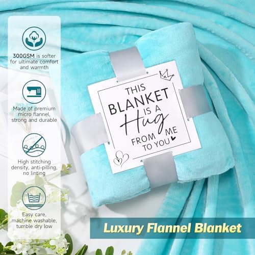 Birthday Gifts for Women, Christmas Self Care Gifts Get Well Soon Gifts Basket, Ocean Relaxing Spa Gifts Care Package w/Luxury Flannel Blanket, Unique for Mom Her Friend Sister