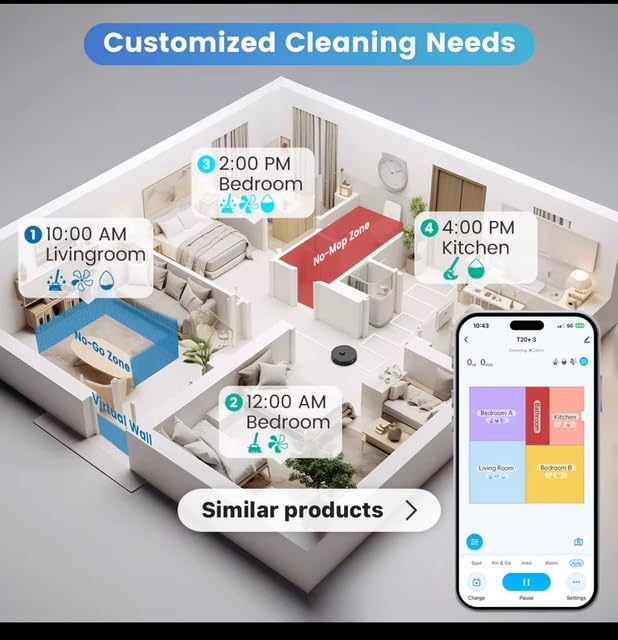 HorizonMart Self-Emptying Robot Vacuum Cleaner, 3.5L Base Station, 60-Day Hands-Free, HEPA Filter, Smart Navigation, Black