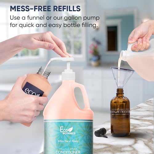 1-Shoppe Terra Pure Eco Botanics Natural Conditioner with Raw Honey & White Tea | Gallon Jug Bulk Toiletries for Airbnb, Vacation Rentals, and Home Bathroom | Refill For Soap Dispensers