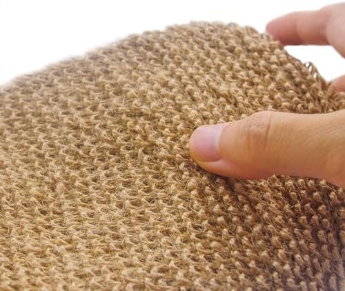 (4 Pack) Natural Exfoliating Hemp Bath Mitt Shower Gloves Loofah Washcloth Sponge Machine Washable Body Scrubber (ROUGHER Hemp)