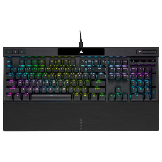 Corsair K70 PRO RGB Optical-Mechanical Gaming Keyboard - OPX Linear Switches, PBT Double-Shot Keycaps, 8,000Hz Hyper-Polling, Magnetic Soft-Touch Palm Rest - NA Layout, QWERTY - Black