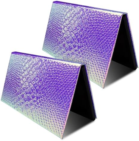 2 Packs Magnetic Makeup Palette Empty - Large Mermaid Palette with Mirror - Magnetic Palette for Storage & Travel