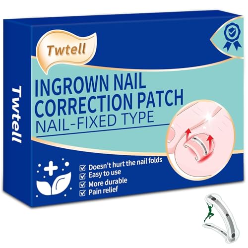 Ingrown Toenail Treatment Kit Titanium Alloy for Quick Relief - 5 Multi-Sizes, Nails Corrector Tool & Remover Strips - Ingrown Toe Nail Relief, Home Use - Men, Women and Kids
