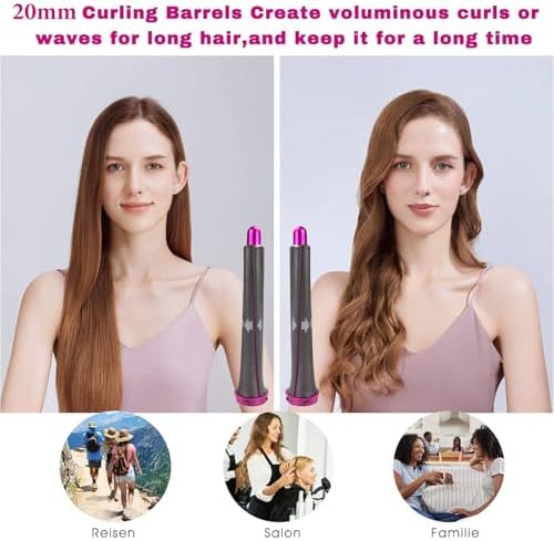 1 Pair 20mm/0.78 inch Long Curling Barrels Attachment for Dyson Airwrap Styler, Hair Curl Barrels Attachment Parts