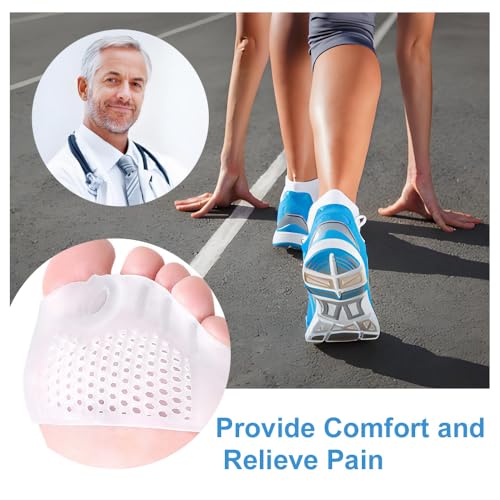 4 Pairs Hyggaer Toe SeparatSilicone Toe Separators for Women and Men, Gel Toe Spacers Bunion Corrector and Toe Straightener for Overlapping Toes and Hallux Valgus Relief, Soft Breathable Toe Spreaders