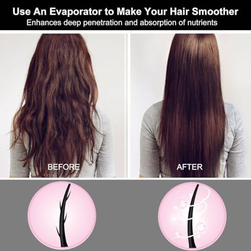 Heat Cap for Deep Conditioning Home Use Hair Steamer for Black Hair SPA Heat Cap for Deep Conditioning 10-Level Quick Heating Hair Steamer for Natural Hair Heating Cap with Timer (Black)