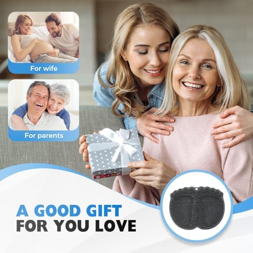 2025 New Shower Foot and Back Scrubber, Upgraded Shower Foot & Back Scrubber Massage Pad, Washer Exfoliating Bath Pad with Non-Slip Suction Cups Wall Mounted for Men and Women (Pink)