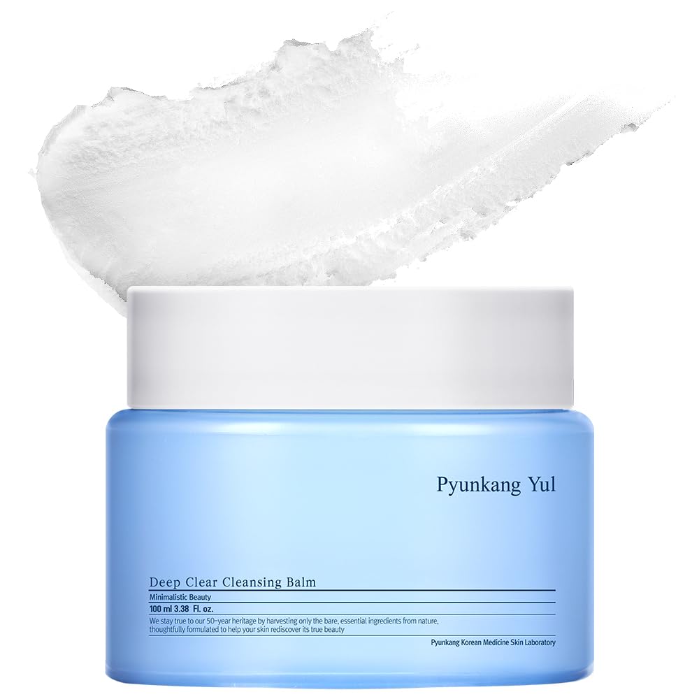Pyunkang Yul [PKY Deep Clear Cleansing Balm, All in One Facial Cleanser for Heavy Makeup Removal, Moisturized Finish with Plant Based Oil, Korean Skincare (3.38 Fl.Oz, 100ml)