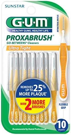GUM Proxabrush Go-Betweens Cleaners Ultra Tight - 10 Count, Pack of 4