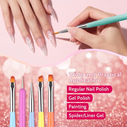 100pcs Sponges with Grabber and Nail Art Brushes, Nail Tools Set for Ombre Gradient Nail Gel Painting Gel Kit Multifunctional Nail Brushes for Nail Design (Brushes Grabber Sponges)