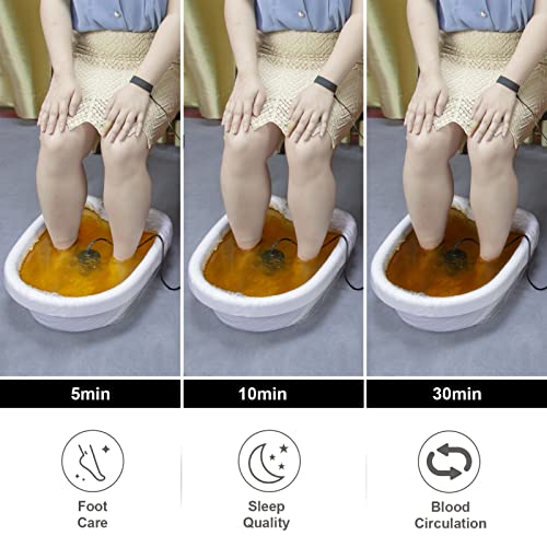 Ionic Foot Bath Detox Machine, Dual Foot Detox Machine for 2 Users with Heating Belt, 5 Detox Mode,Dual Channel, Suitable for Home Beauty Salon Foot Spa Use…