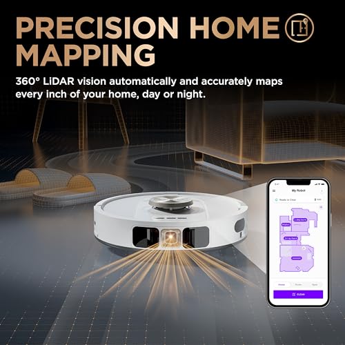 Shark Robot Vacuum & Mop Combo, PowerDetect NeverTouch Pro,Self-Emptying,Self-Refill with Self-Clean Pad Wash & Dry, 60-Day Debris Capacity,30-Day Refill Tank, 5PowerDetect Technologies,White,AV2800ZE