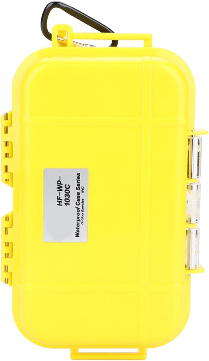 Small Waterproof Storage Case Shockproof Airtight Survival Box Storage Container Case Portable Airtight Carry Box Black Dry Storage Box