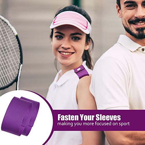 10 Pairs Sports Softball Shirt Ties in 10 Solid Colors - Straps, Holders, Clips for Sleeves, Gymnastics, Soccer