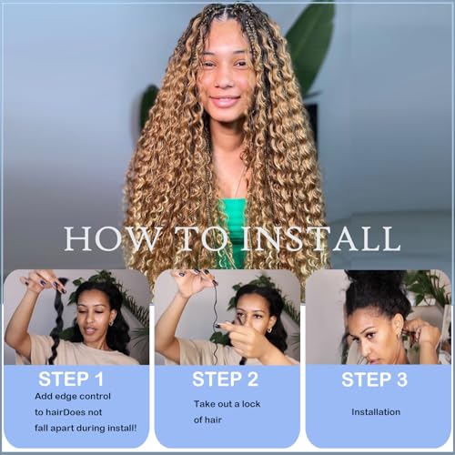 Human Braiding Hair 20 Inch 5 Bundles Deep Wave Bulk for Braiding 27/30 Ombre No Weft 100% Unprocessed 12A for Boho Braids 150g/Pack