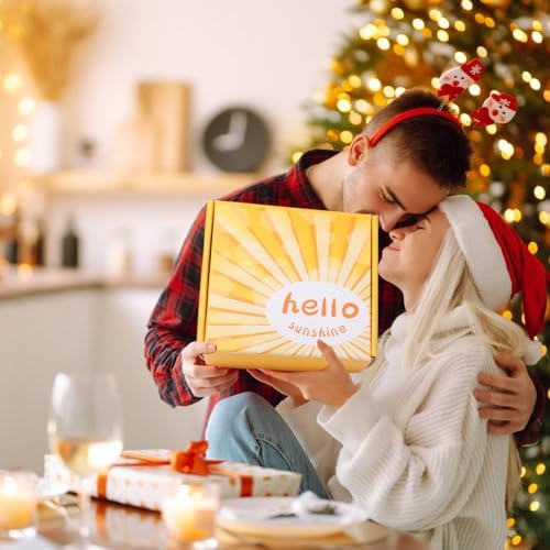 Birthday Gifts for Women - Sunshine Cheer Up Gift Box for Her, Unique Self Care Relaxation Set, Get Well Soon Gift Baskets for Mom, Sister, Best Friend, Coworker, Female, Bestie