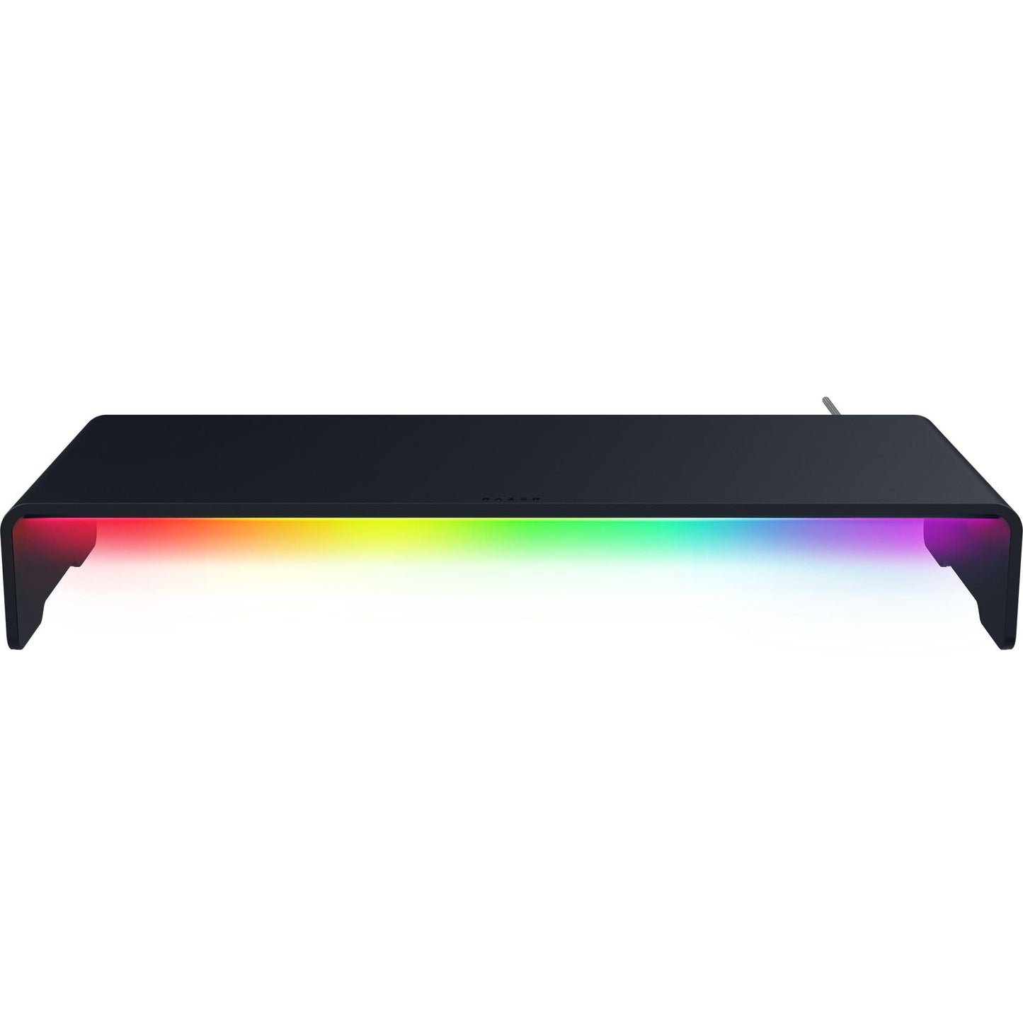 Razer Monitor Stand Chroma: 4 Port Hub - USB A 3.2, USB C 3.2, HDMI 2.0 - Ergonomic Height - Durable Aluminum Supports Up to 44 lbs - Organize Storage Shelf - Remappable RGB Buttons - Chroma RGB