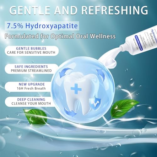 Hydroxyapatite Toothpaste - Fluoride-Free Nano Hydroxyapatite Toothpaste 7.5 | Enamel Repair | Breath Freshening | Mild Mint | Appropriate for Sensitive Teeth 4.23oz (2)