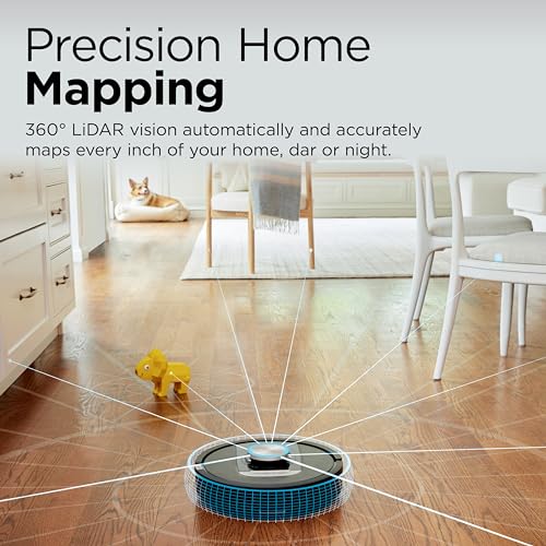 Shark RV2820AE Detect Pro Self-Empty Robot Vacuum with Bagless, 60-day Capacity HEPA Base, 3 Detect & React Technologies, Auto Deep-Clean on Carpets and Hardfloors, NeverStuck Tech, Wi-Fi Black/Bronze