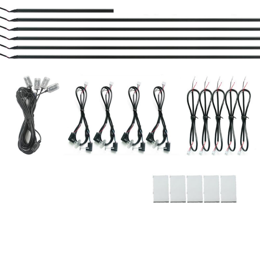 18 in 1 Symphony car Ambient Lights RGB car Interior Acrylic Light Guide Fiber Optic Universal Car Decoration Atmosphere Lights