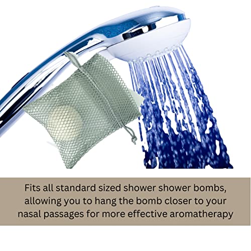 3PC Bath Bomb Bags & Shower Bomb Bags | 4" x 5" Shower Tablet Bag For Clean Bath Shower | Less Mess | More Effective Aromatherapy | Stocking Stuffer