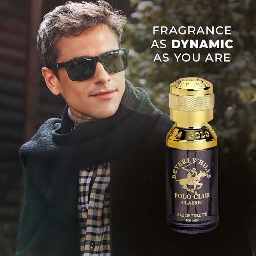 Beverly Hills Polo Club BHPC Men's Eau De Toilette Bonus Pack, 1.7oz EDT + Bonus EDT Pocket Spray (Classic)