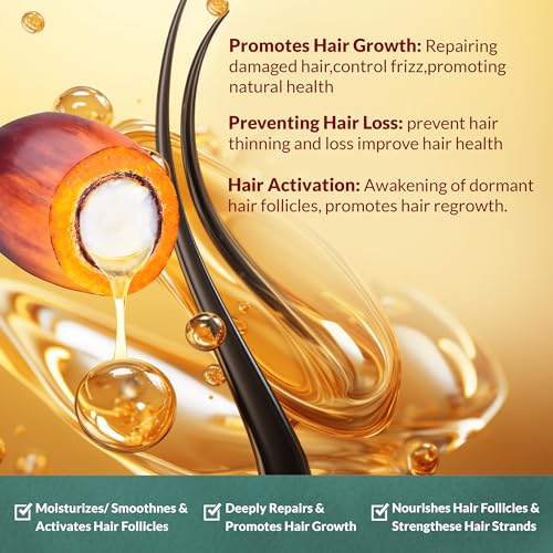 100% Natural Raw Organic Batana Oil Sulfate-Free Complete Hair Growth , Anti-Hair Loss & Repair System Kit – Shampoo, Conditioner, Hair Mask, & Leave-In Spray | Thickness & Prevents Loss for Men Women